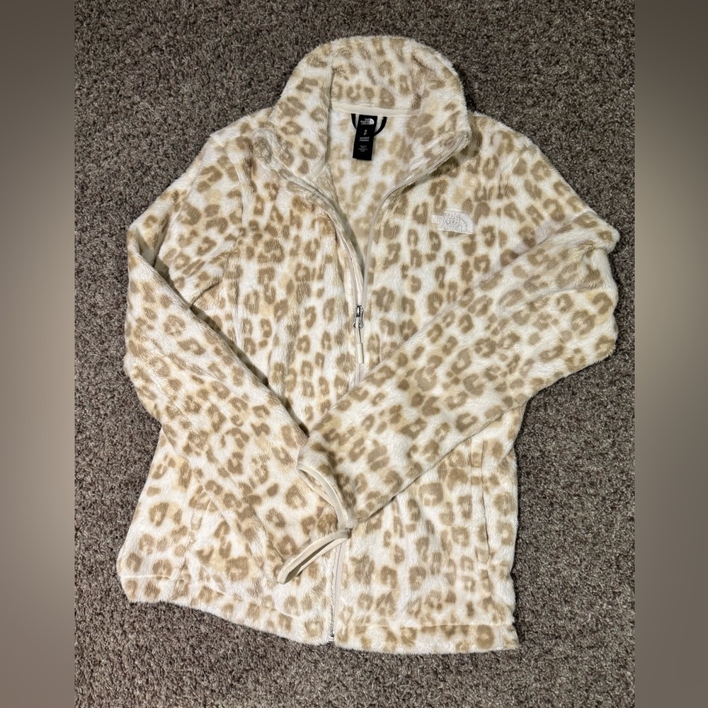 The North Face Cream and Tan Fleece Jacket